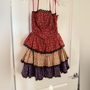 Betsey Johnson Strapless Floral Dress - As Seen on America’s Next Top Model